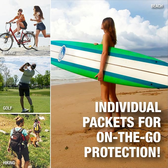 Sun X 30+ SPF Individual Sunscreen Packets Travel Size - Pack of 100 Paraben, Oxybenzone, & White Cast Free Broad Spectrum SPF Sunscreen Packets - Water & Sweat Resistant For Up To 80 Minutes