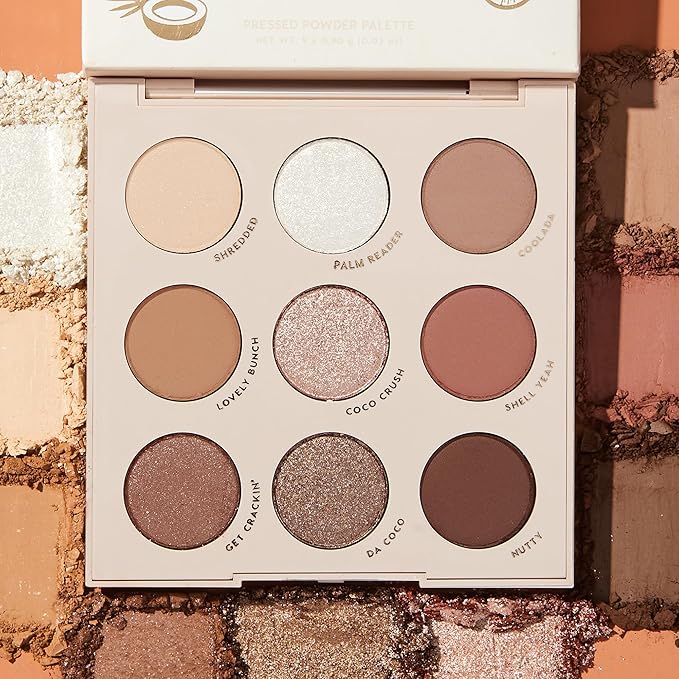 Colourpop Going Coconuts Eyeshadow Palette - Cool-Toned Neutral 3 oz