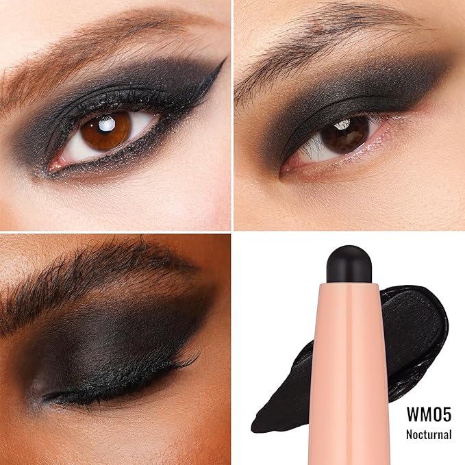 Oulac Halloween Black Eyeshadow Stick – Twist-Up Waterproof Pencil, Long Lasting & Smudge-Proof, Vegan & Cruelty-Free, 1.25g, WM05 Nocturnal