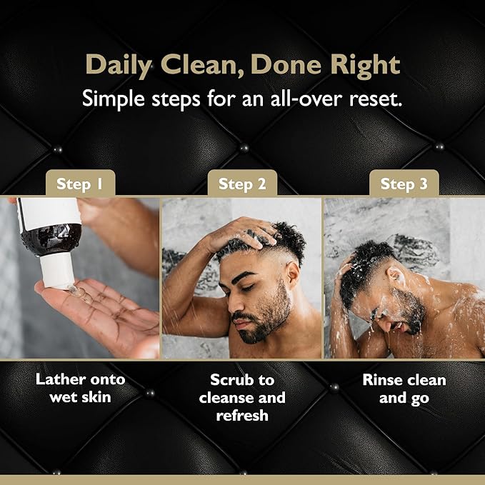 DandyMen Hydrating Bodywash for Men – 16oz (1-pack, Obsidian Cardamom)