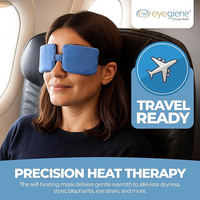 EyeGiene Insta-Warming Wafers Refill for Eye Mask - Portable Self Heating Masks for Dry Eyes -Multi-Use Heat Treatment for Dryness, Fatigue, Styes, Blepharitis - Steam Eye Mask for Dry Eyes (30 Pairs)
