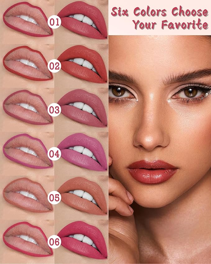 Lip Stain Marker Pen, Nude Brown Lip Liner Longlasting