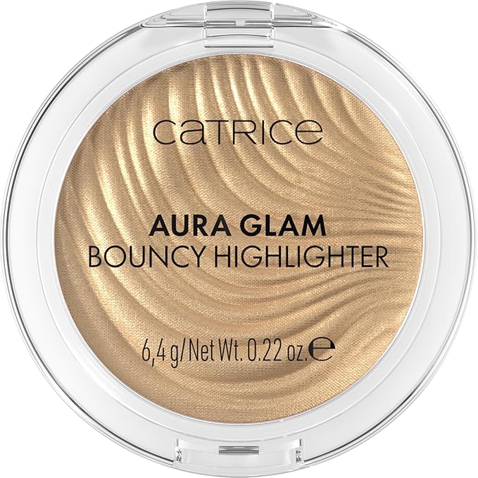 Catrice Aura Glam Bouncy Highlighter | Cream-to-Powder Glow with 3D Shimmer | Buildable, Luminous Finish | Multi-Use Highlighter for Face, Eyes & Lips (020 Whispering Gold)