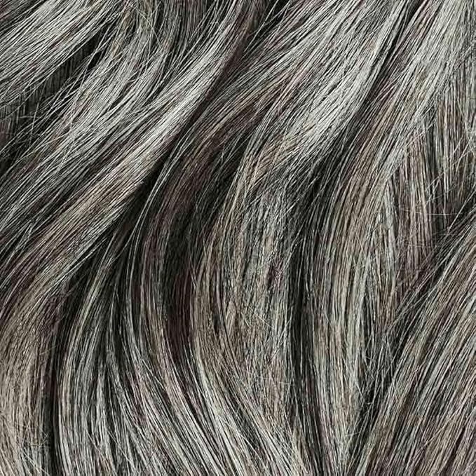 Luxy 100% Remy Human Hair Extensions for Thin Hair Thinning Hair Fill-Ins – 6 Seamless Wefts Multi-Dimensional Color Blend - Natural-Looking Volume & Coverage 80 grams 16" Light Gray Thinning