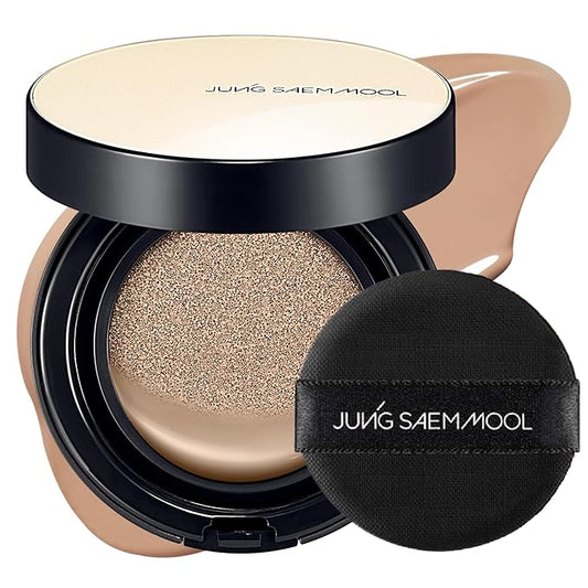 JUNG SAEM MOOL Essential Skin Nuder Cushion | Natural Finish, Buildable Coverage Cushion Foundation by Korean Makeup Artist (Refill Not Included, 0.49 Fl Oz), 26N Taupe Beige