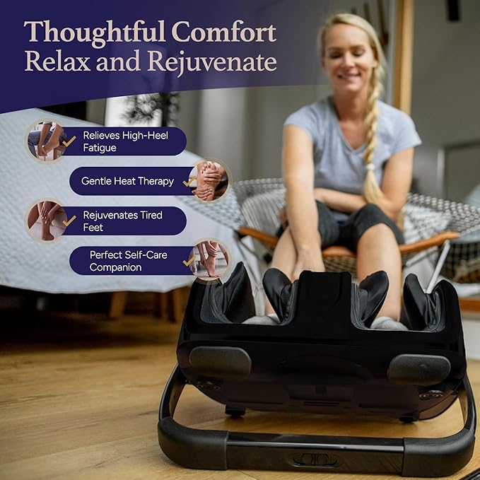 Cloud Massage Shiatsu Foot Massager with Heat, Deep Kneading Therapy for Pain Relief, Circulation, Post-Activity Relaxation - Foot Massager for Plantar Fasciitis, and Arthritis Relief