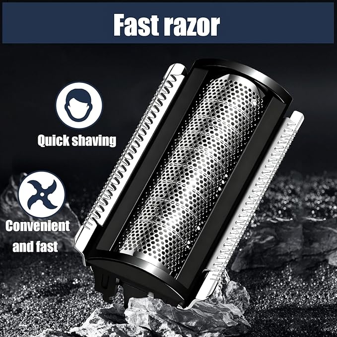 Shaver Replacement Blade compatible with MANSCAPED The Lawn Mower 5.0 Ultra SkinSafe Replacement Foil Shaver Head Refill (Black-Lawn Mower 5.0 Foil Blade/2PCS)