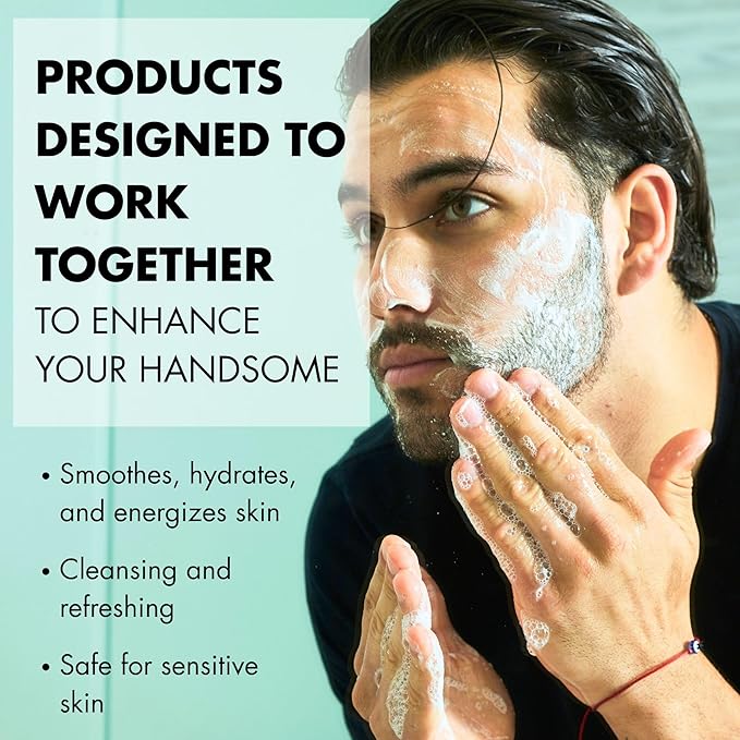 Tiege Hanley Basic Skin Care Set for Men, Hydrating Face Wash & Daily Face Moisturizer With SPF 20 Sunscreen, Basic Facial Kit for Men, Gentle on Sensitive Skin, Men’s Skincare, 2 Piece Kit