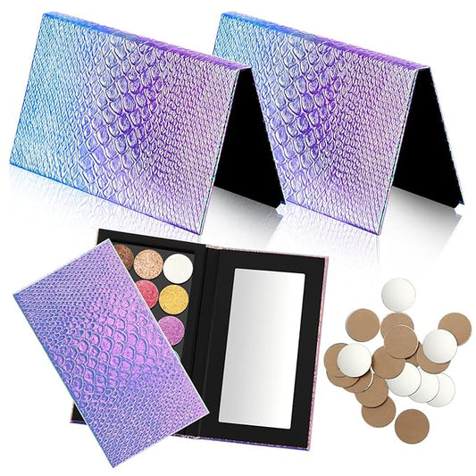 2 Pieces Magnetic Palette Mermaid Empty Palette