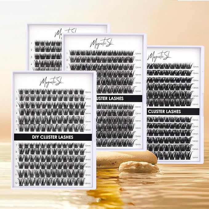 Lash Clusters 144 Pcs Individual Lashes Clusters Eyelash Extensions False Eyelashes DIY Lash Extension Reusable False Eyelashes Natural Look Mix 10-16mm-DM27