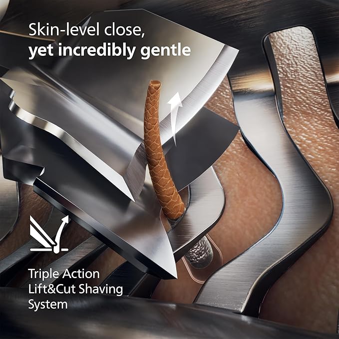 Philips Norelco Shaver i9000, Wet & Dry Electric Shaver, Dark Slate, SenseIQ Technology, Triple Lift & Cut System, 360 Rotating Dual SteelPrecision Precision Blades, Quick Clean Pod, X9002/82