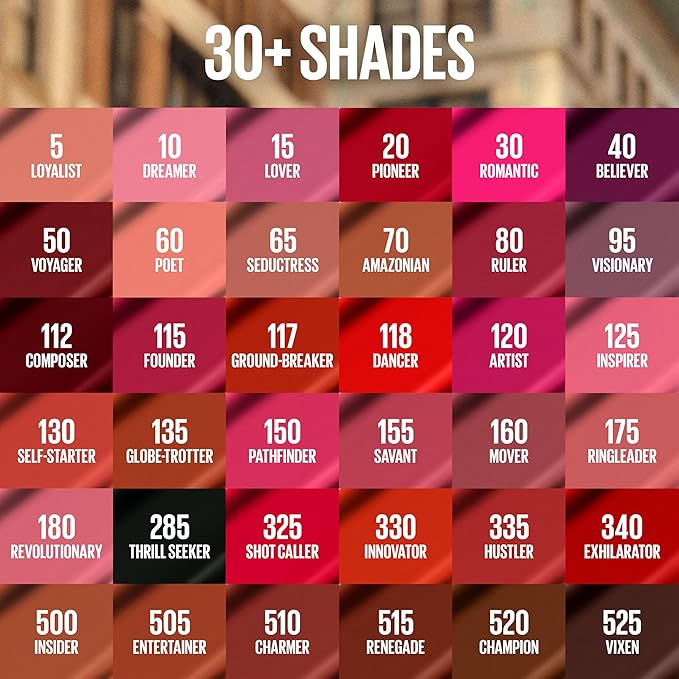 MAYBELLINE Super Stay Matte Ink Liquid Lipstick Makeup, Long Lasting High Impact Color, Up to 16H Wear, Entertainer (Midtone Rusty Brown)