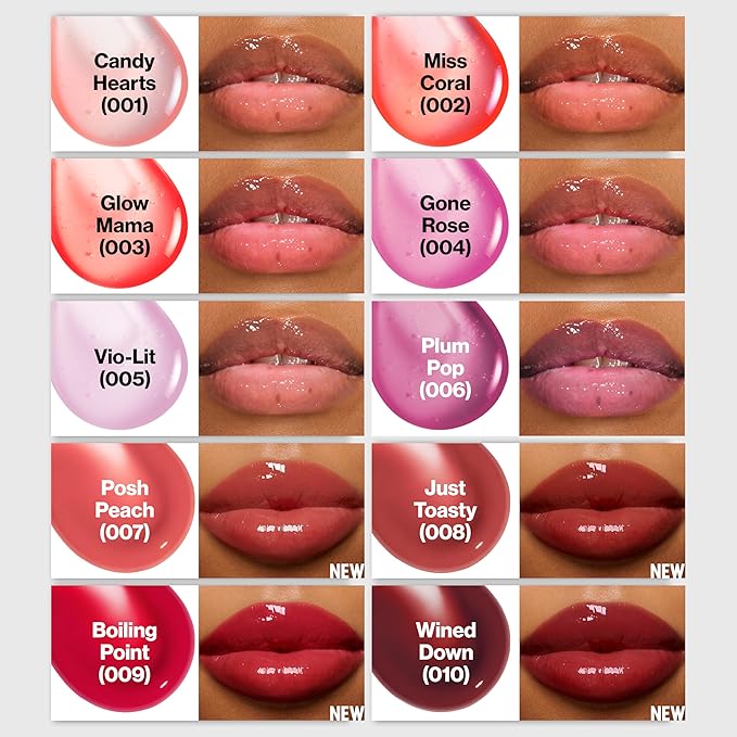 REVLON Super Lustrous Glimmer Lip Oil, Moisturizing & Tinted, Shiny Finish, Made with Plant-Based Squalane, 003 Glow Mama, 0.13 fl oz