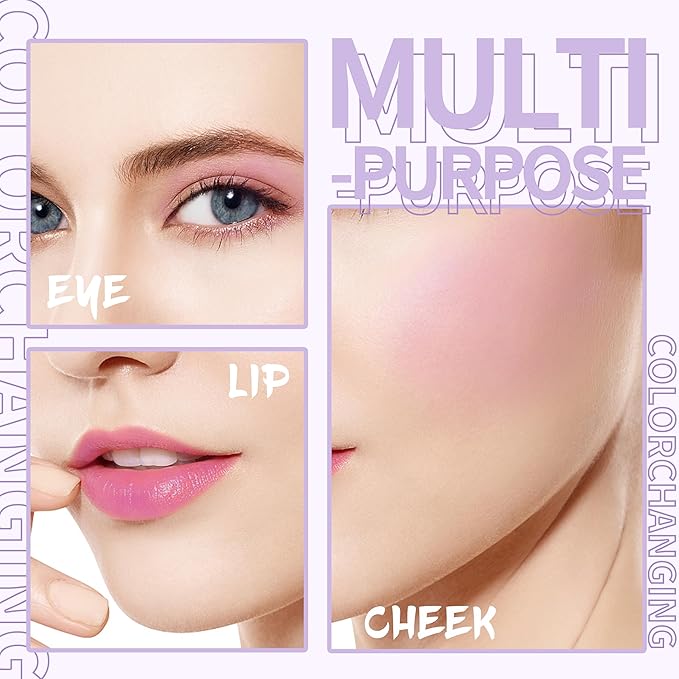 Color Changing Blush Black Cream Blush for Cheeks Raspberry Color