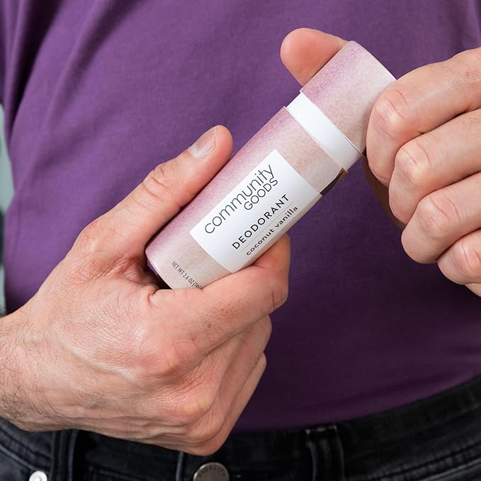Natural Deodorant (Community Goods Deodorant, 72 Hour Odor Control | For Men and Women | Aluminum-Free, Paraben-Free, Phthalate-Free, Plastic-Free | Baking Soda, Tapioca, Vitamin E | Coconut Vanilla)