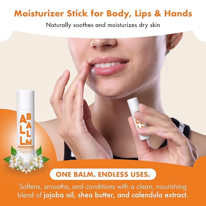 Zizia Orange Blossom Neroli Multi All Balm Stick – Moisturizing, Hydrating Stick for Lips, Hands & Body with Shea Butter, Jojoba Oil, Aloe Vera, Calendula Beauty Moisturizer, Travel Essentials 0.5 oz