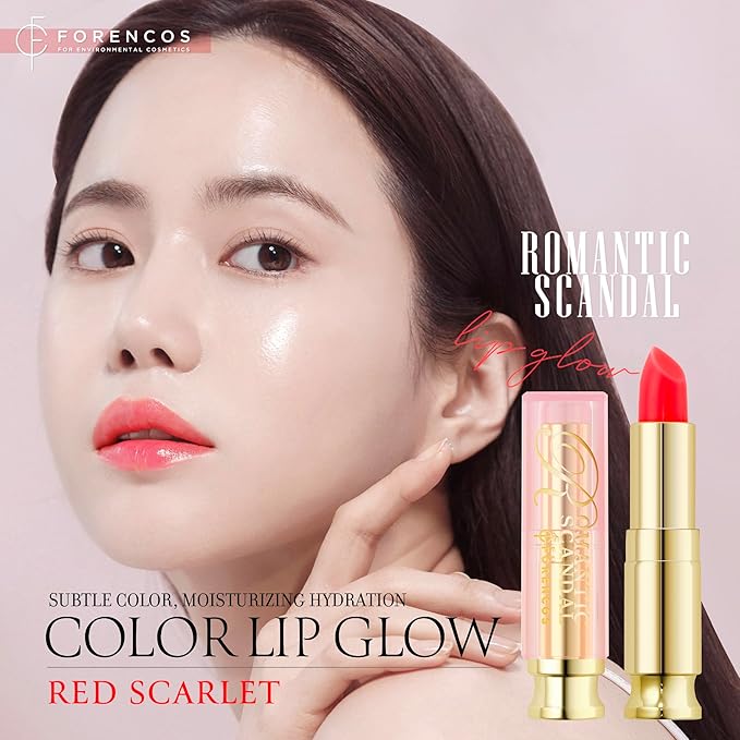 Tinted Lip Balm Hydrating 0.11oz, Glow Scarlet)