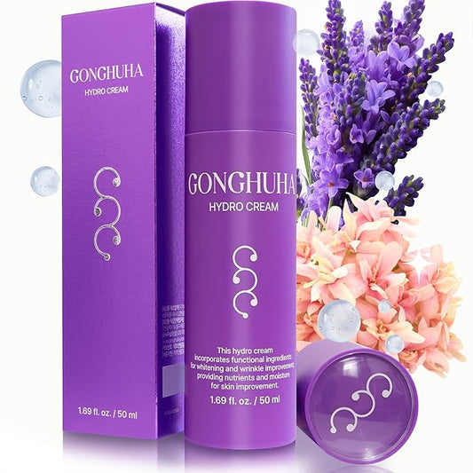 GONGHUHA Hydro Cream – Lightweight Ultra-Hydrating Face Moisturizer for Glowing Skin | 50ml (1.69 fl oz) with Hyaluronic Acid & Cica | Korean Skin Care
