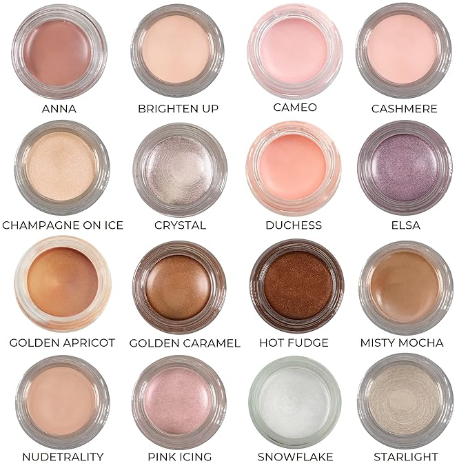 Mommy Makeup Any Wear Creme Eyeshadow - Waterproof, Crease-Proof, Long Lasting, High Pigment, Oil-free - Cream to Powder for Eyes, Cheeks & Lips (Golden Apricot)