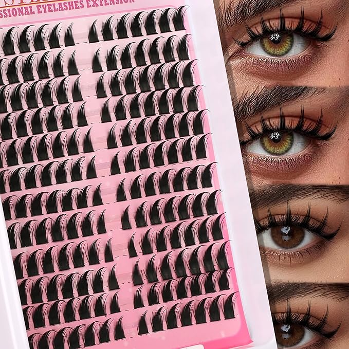 Lash Clusters Lash Spikes Eyelash Clusters Volume Long 12-18mm Individual Lashes DIY Spiky Lash Extension Mega Cluster Eyelash Extensions Mink Strips Lashes Thick