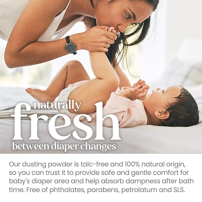 Burt's Bees Baby Dusting Powder, 100% Natural Origin, Talc-Free, Pediatrician Tested, 7.5 Ounces, Pack of 3, Pack May Vary