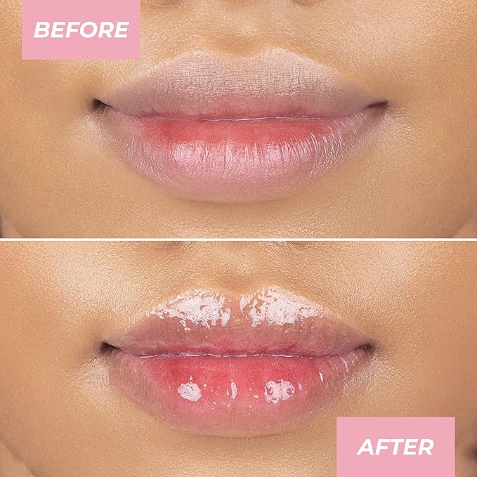 MCoBeauty - Lip Oil Hydrating Treatment - Sheer Pink - Moisturizing Jojoba Oil Lip Gloss - Juicy High-Shine Tinted Lip Glaze for Dry Lips with Doe-Foot Applicator - Cruelty Free Lip Care