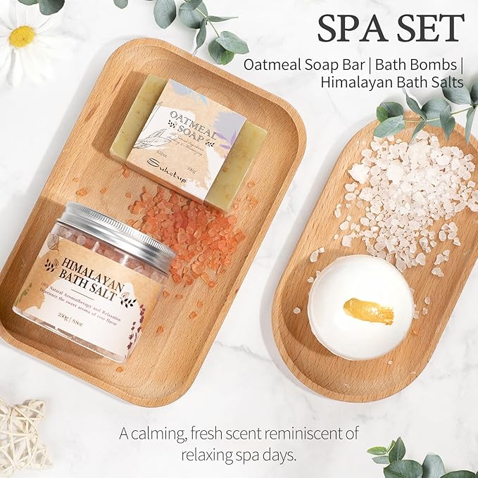 Gifts for Women, Birthday Gift for Women Spa Gifts Self Care Baskets Christmas Gift Relaxing Bath Set with Coffee Cups Latte Mug for Mom Sister Wife Friendship