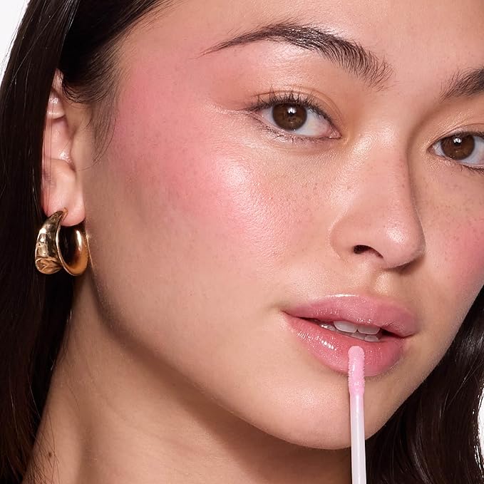 MCoBeauty - Lip Lights Shine Gloss - Berry Pink Lip Gloss - High Shine Glass-Like Finish with Built-In LED Light & Mirror - Moisturising Lightweight - Face Makeup