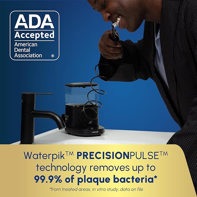 Waterpik Sonic-Fusion 2.0 Professional Flossing Electric Toothbrush with Water Flosser Combo In One, Black SF-04, Packaging May Vary