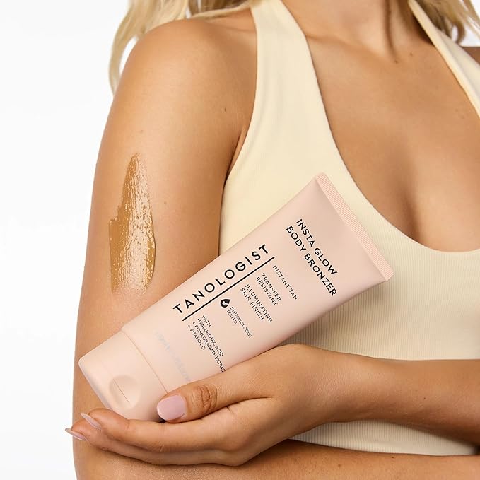 Tanologist Insta Glow Body Bronzer, Instant Illuminating Self-Tan, Hyaluronic Acid & Vitamin C, Streak-Free, Radiant Finish For All Skin Tones, 5.75 fl oz/170 ml Tube