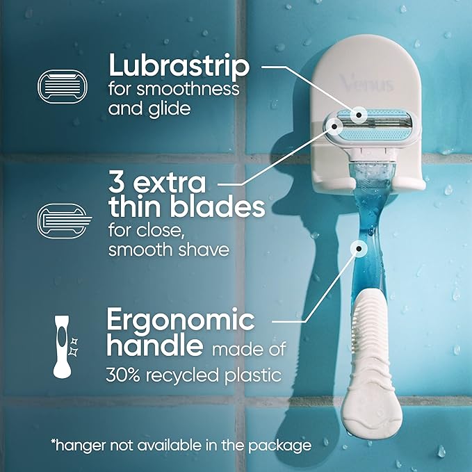 Gillette Venus Women's Razor, 1 Handle + 2 Refills, Pack of 2 | Smooth