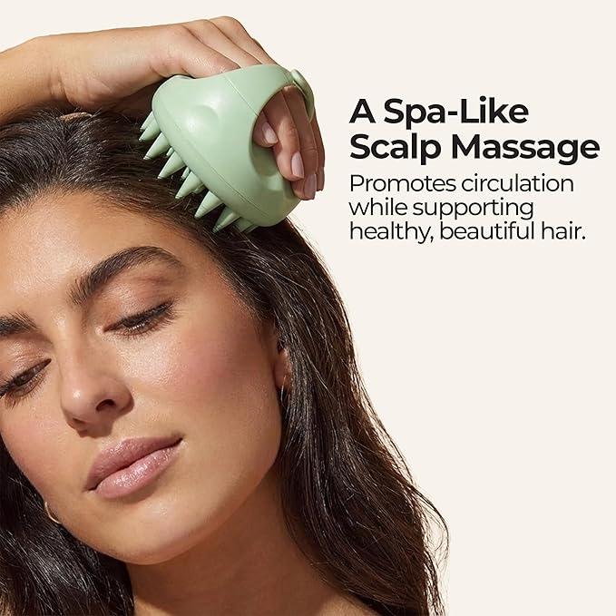Organic Rosemary Coconut Oil + Head Massager Hair Growth Set — Strengthening Biotin Hair Thickening Serum – Dry Scalp, Frizzy, Damaged Split Ends Treatment – Color Safe, All Hair Types – 5oz Bundle