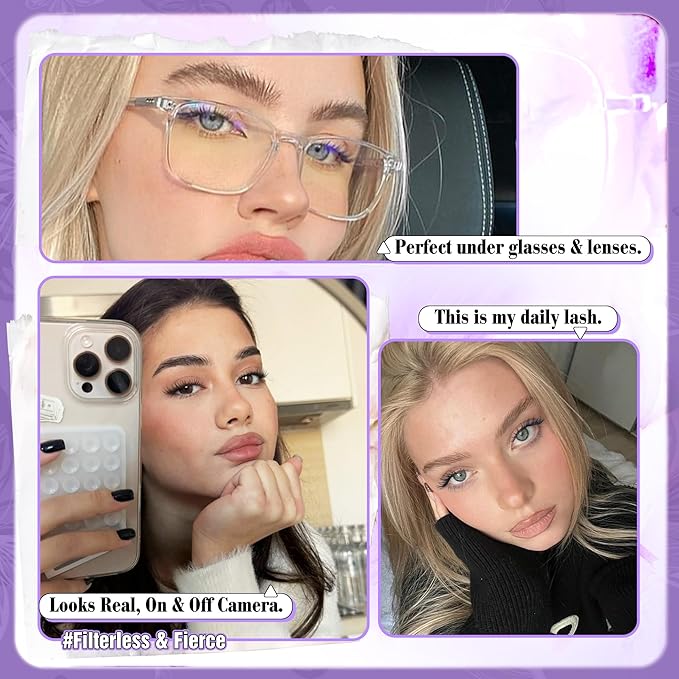 Natural Lash Clusters 8MM 10MM 12MM Eyelash Clusters Short Wispy DIY Spider Lash Extensions CC Curve Individual Lashes Fluffy Cluster Eyelash Extensions for Clean Girl & No Makeup