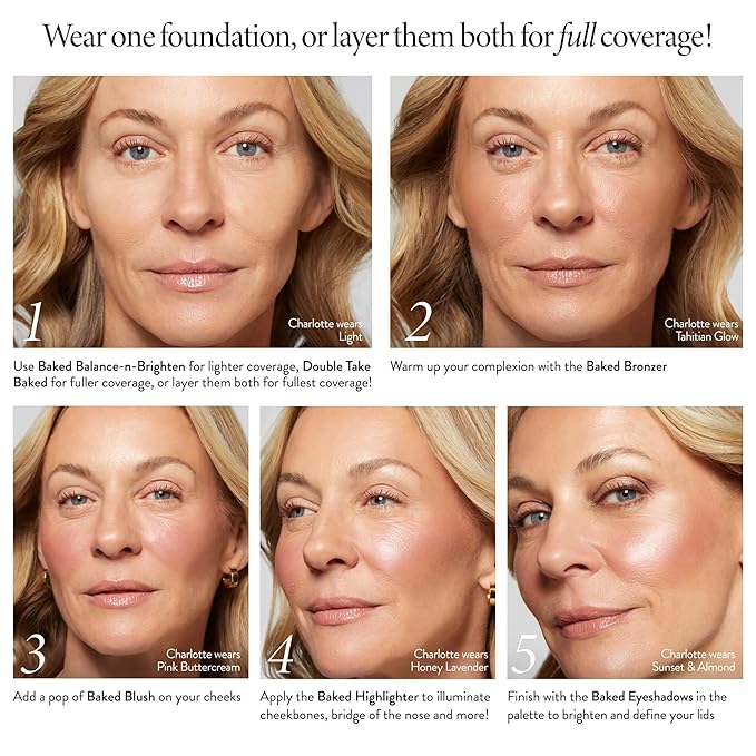LAURA GELLER Baked Icons Complete Full Face Palette, Sand | All-in-One Makeup Palette with Baked Foundations, Blush, Bronzer, Highlighter, Eyeshadows | Coverage for Mature Skin | Travel-Friendly