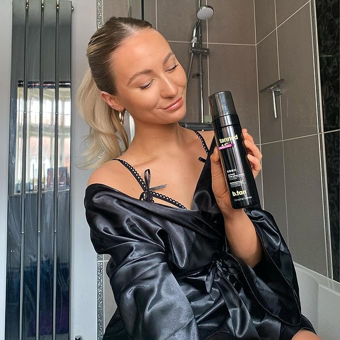 B.TAN Dark Mousse Self Tanner, 1 Hour Sunless Tanner, Vegan, Cruelty Free, 6.7 Fl Oz