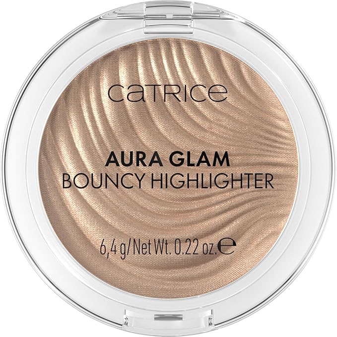 Catrice Aura Glam Bouncy Highlighter | Cream-to-Powder Glow with 3D Shimmer | Buildable, Luminous Finish | Multi-Use Highlighter for Face, Eyes & Lips (010 Moonlit Sand)