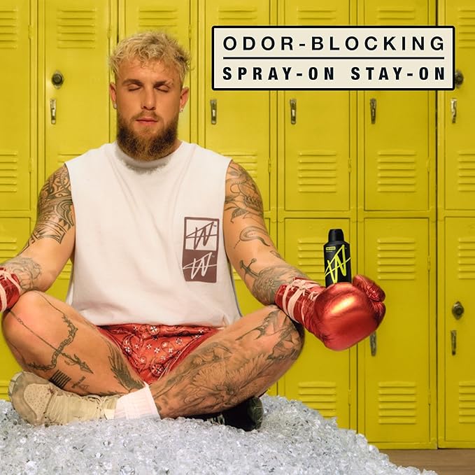 Jake Paul Deep Woods Body Spray for Men By W, Odor Blocking Body Deodorant, Long Lasting Protection, 3.4 fl oz