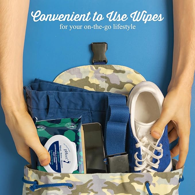 pHeet® Foot Wipes All-Natural Antifungal & Antibacterial Formula, Cleanses, Moisturizes, Prevents & Kills Athletes Foot, Toenail & Foot Fungus, Odor & Improves Dry, Cracked, Flaky & Diabetic Skin 72ct