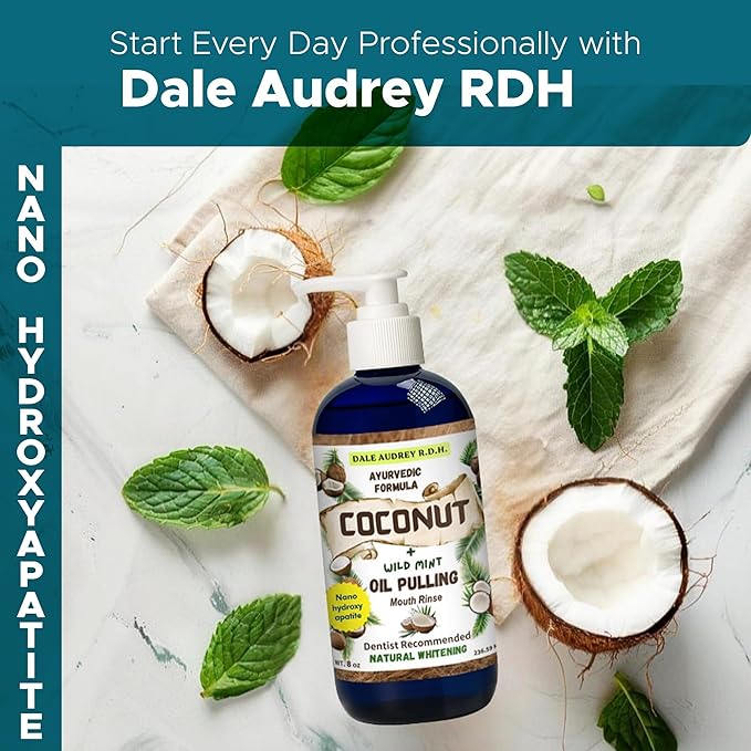 Dale Audrey Nano Hydroxyapatite Mouthwash Oil Pulling for Teeth and Gums (Coconut (with Pump))