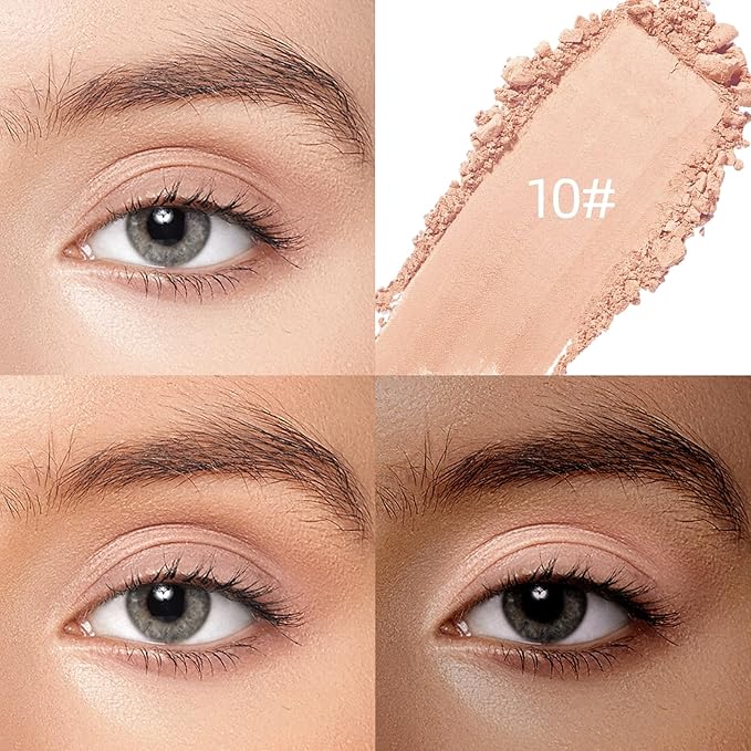 Single Glitter Eyeshadow Palette, Nude Beige Brown Glitter Eye Shadow Makeup for Women, Smooth Eye-Shadow Powder with Lightweight & Blendable Formula for Daily Eye Shadow Palette Fairy Makeup #10