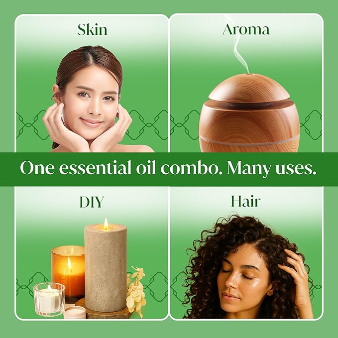 Siva Lemon, Peppermint and Lavender Essential Oil 4oz Bundle Super Saver Combo – Premium Grade Value Set for Aromatherapy, Skincare and Haircare
