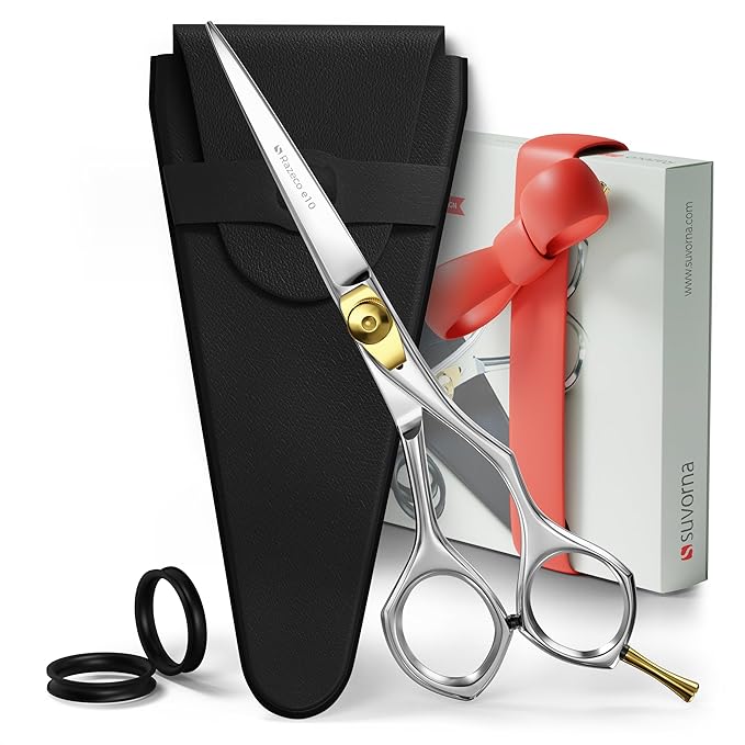 Suvorna 6" Hair Cutting Scissors for Professionals, Barbers & Hairdressers – Sharp Hair Shears for Cutting, Trimming, Grooming – Hair Scissors Professional for Men, Women, Adults