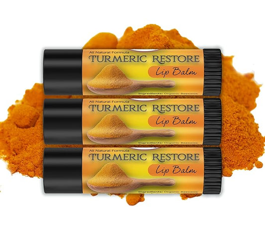 Organic Turmeric Lip Balm 3 Pack Ingredients