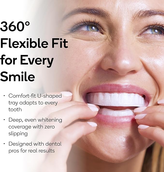 BURST Prefilled Teeth Whitening Trays (6 Trays/3 Treatments) |15% Hydrogen Peroxide for Professional-Level Results | Flexible 360° Teeth Whitening Gel Trays | Aloe, Coconut & Xylitol Blend Teeth Trays