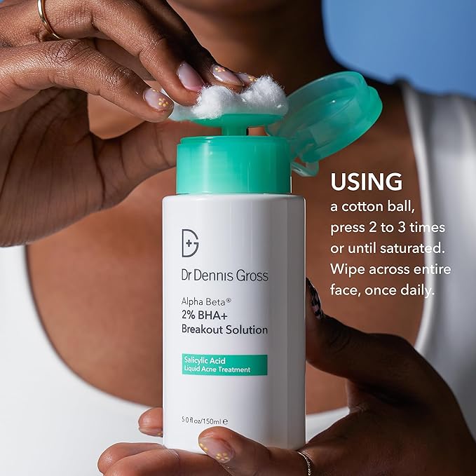 Dr Dennis Gross Alpha Beta® 2% BHA+ Breakout Solution, Minimizes Pores, Clear & Prevent Breakouts, 5 Fl Oz
