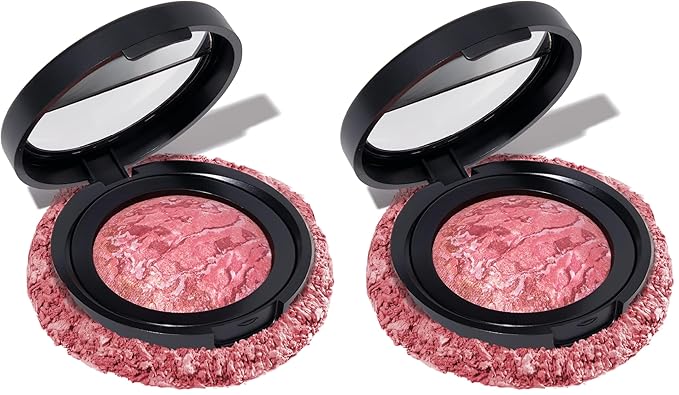 LAURA GELLER NEW YORK Baked Blush-n-Brighten Marbleized Blush for Cheeks - Tropic Hues - Satin Finish - Buildable Color (Pack of 2)