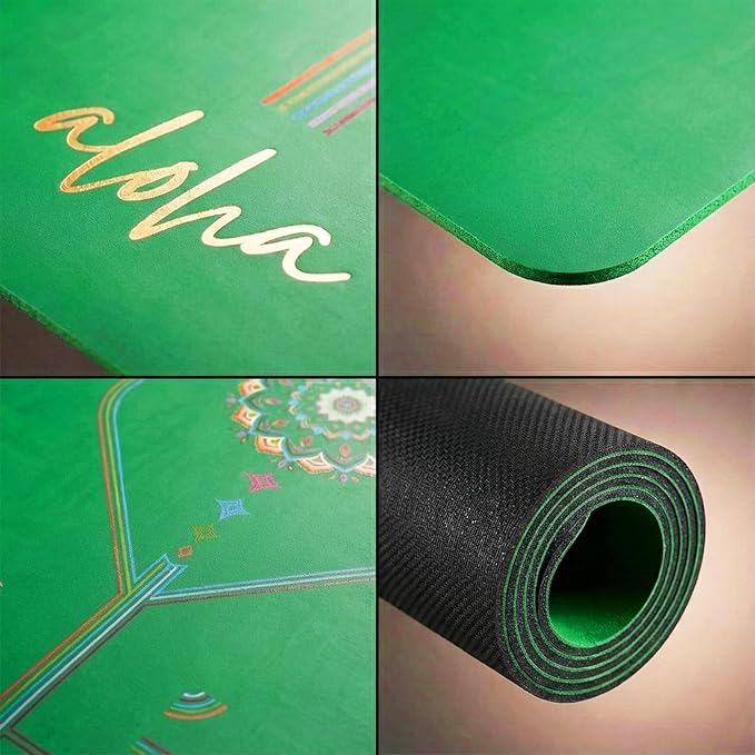 Aloha Bliss Premium Yoga Mat – 72” x 27 - Thick, Non-Slip & Durable | Sweat-Resistant, Lightweight & Portable | Perfect for Yoga, Pilates, Home Workouts, Gym & Studio Practice - Eco-Friendly