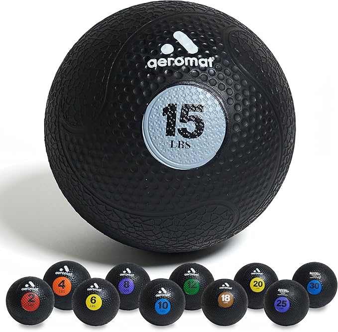 Aeromat Medicine Ball: Weighted Medicine Balls for Exercise 2-30lbs -