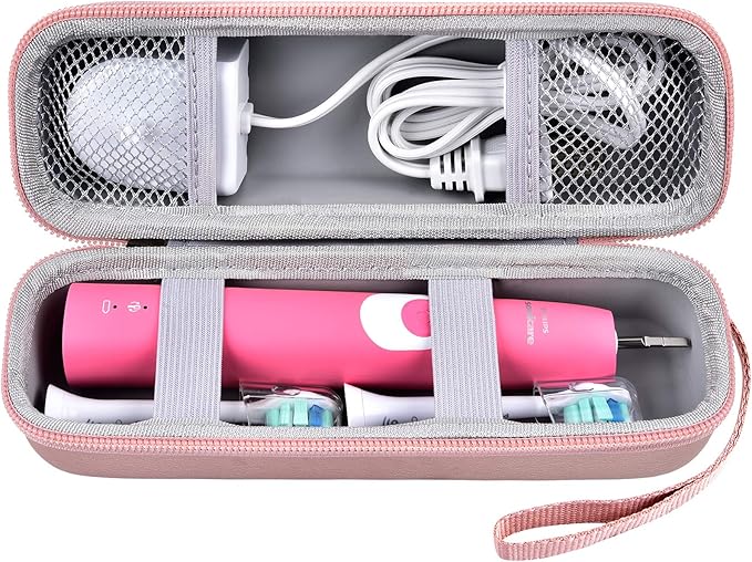 GWCASE Toothbrush Travel Case Compatible with Oral-B Pro 1000 2000 3000 3500 5000 7500/ for Philips Sonicare ProtectiveClean 4100 6100 5100 6500 7500 Rechargeable Electric Toothbrush (Box Only) -Gold