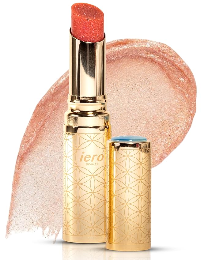 ieró Beauty Luminous pH Lip Balm, Moisturizing Vegan Tinted Lip Balm, 3-in-1 Soothing Lip Serum + Plumping Balm + pH Reactive Tint, Shea Butter & Vitamin E, Made in Italy - 0.088oz